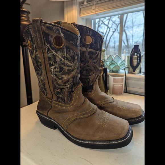 Shoes - Smoky Mountain 6360 Pawnee Brown Distress/Camo Women's Boots US Size 5